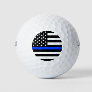 Pelotas De Golf Bandera de la policía delgada de la línea azul