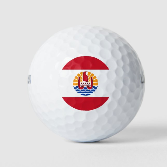 Pelotas De Golf Bandera de la Polinesia Francesa (Anverso)