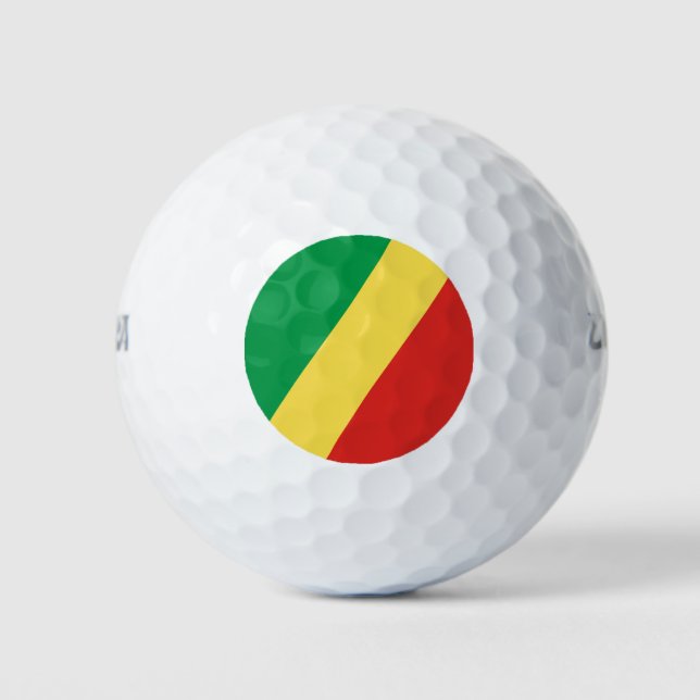 Pelotas De Golf Bandera de la República del Congo (Anverso)