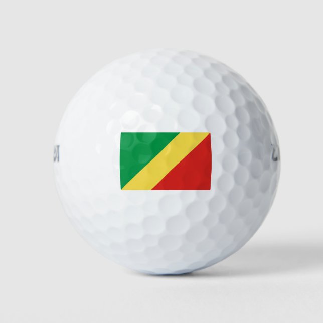 Pelotas De Golf Bandera de la República del Congo (Anverso)