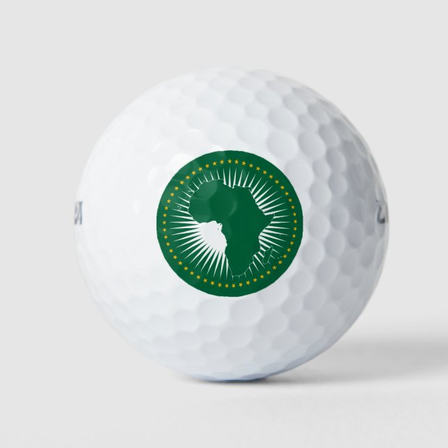 Pelotas De Golf Bandera de la Unión Africana (África) (Panafrica) (Anverso)