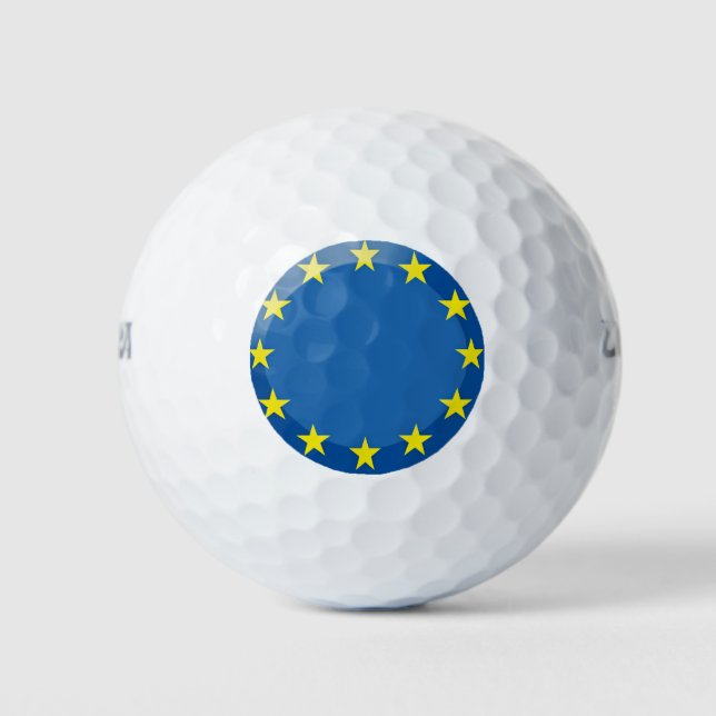 Pelotas De Golf Bandera de la Unión Europea (Anverso)