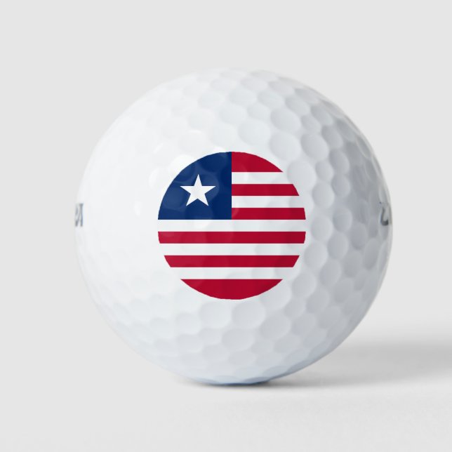 Pelotas De Golf Bandera de Liberia (Anverso)