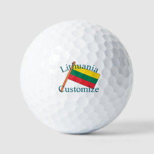 Pelotas De Golf Bandera de Lituania Thunder_Cove