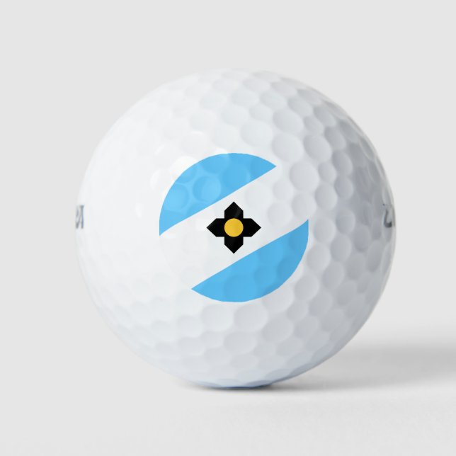 Pelotas De Golf Bandera de Madison, Wisconsin Golf Balls (Anverso)