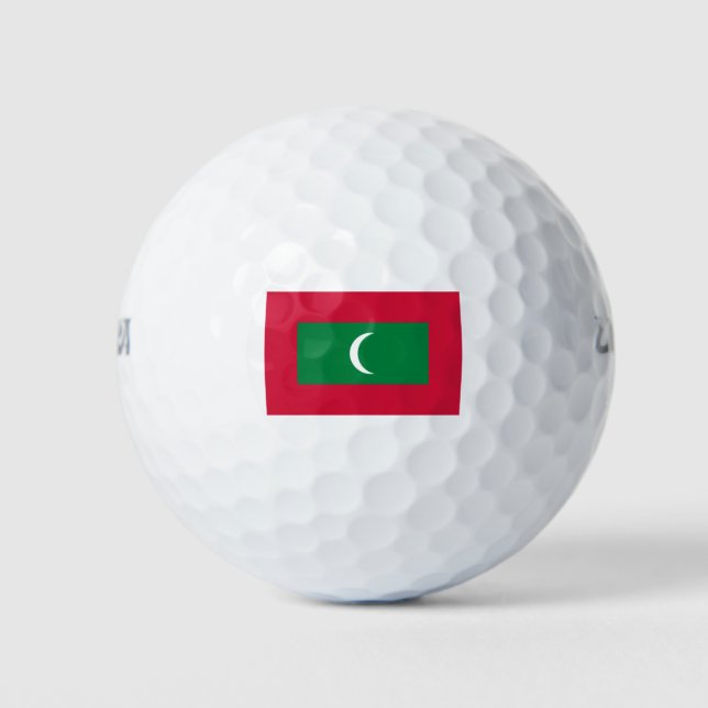 Pelotas De Golf Bandera de Maldivas (República de Maldivas) (Anverso)