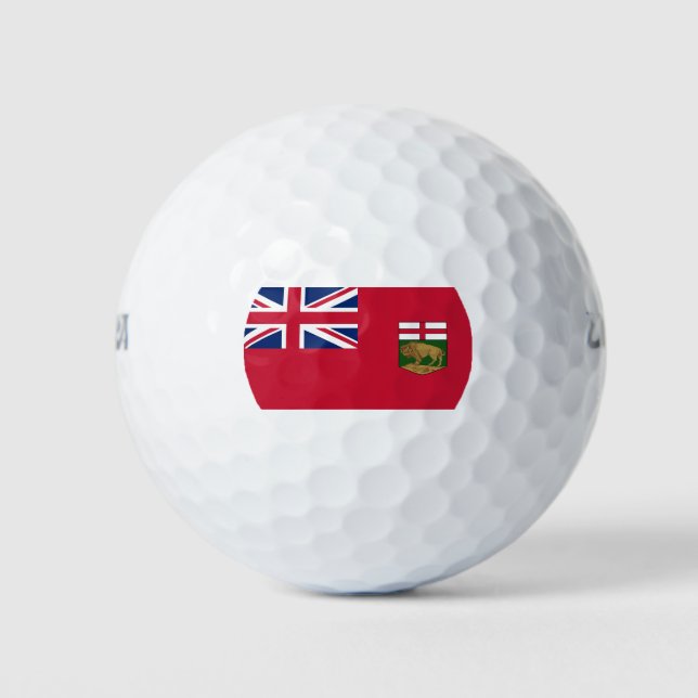 Pelotas De Golf Bandera de Manitoba (Anverso)