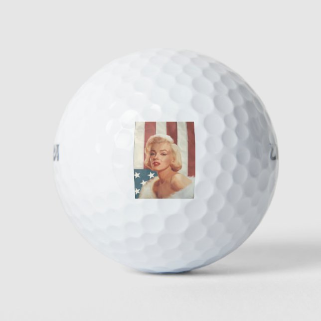 Pelotas De Golf Bandera de Marilyn ZAZZ CC15 (Anverso)