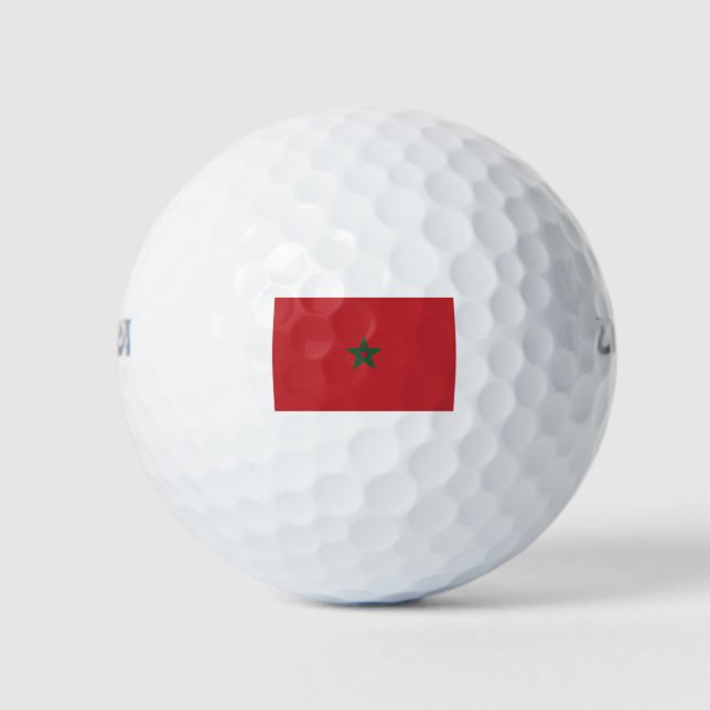 Pelotas De Golf Bandera de Marruecos (Anverso)