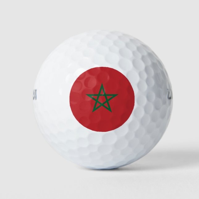 Pelotas De Golf Bandera de Marruecos (Anverso)