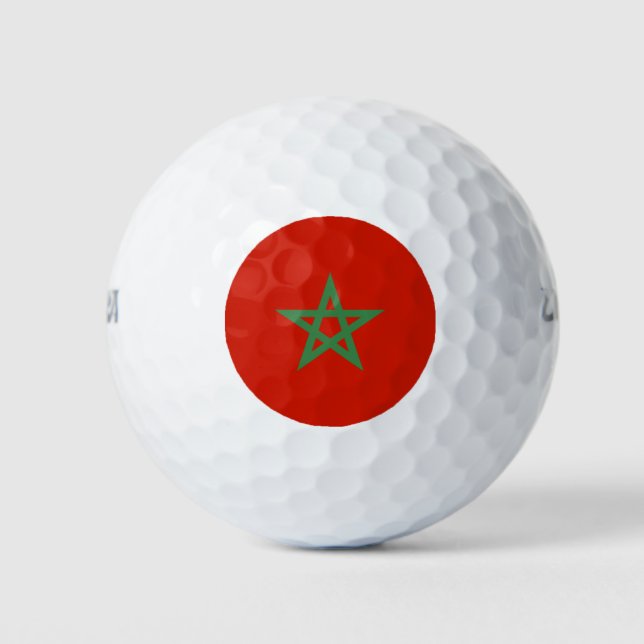 Pelotas De Golf Bandera de Marruecos (Anverso)