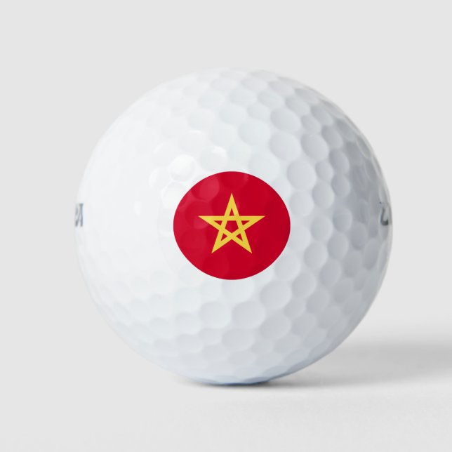 Pelotas De Golf Bandera de Marruecos (Anverso)