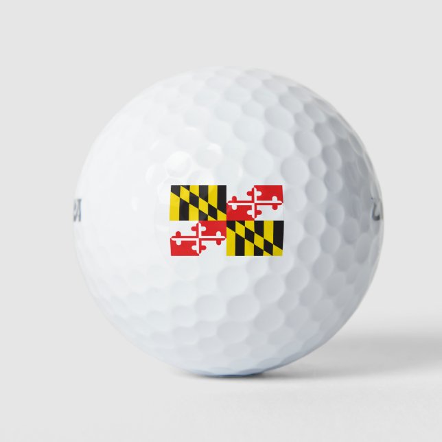 Pelotas De Golf Bandera de Maryland (Anverso)
