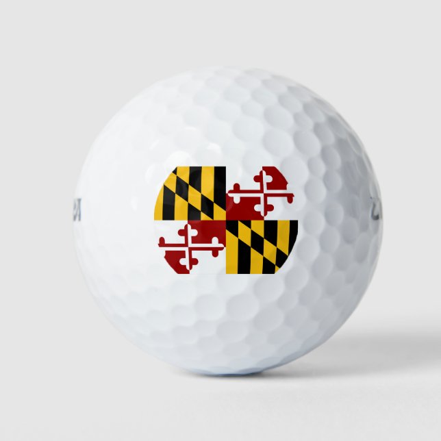 Pelotas De Golf Bandera de Maryland (Anverso)