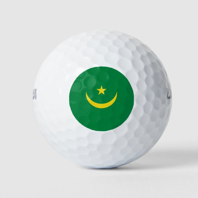 Pelotas De Golf Bandera de Mauritania (Anverso)