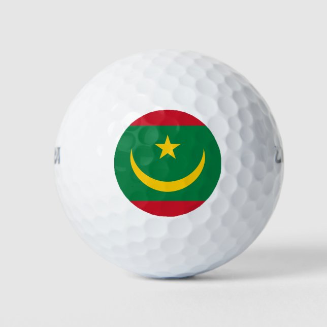 Pelotas De Golf Bandera de Mauritania (Anverso)