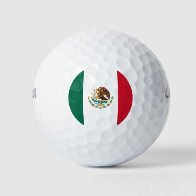 Pelotas De Golf Bandera de México (México) (Anverso)