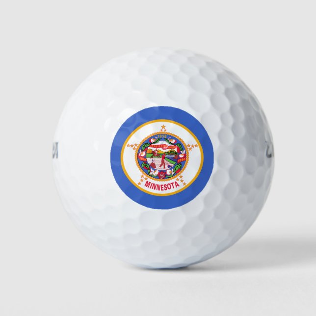 PELOTAS DE GOLF BANDERA DE MINNESOTA (Anverso)