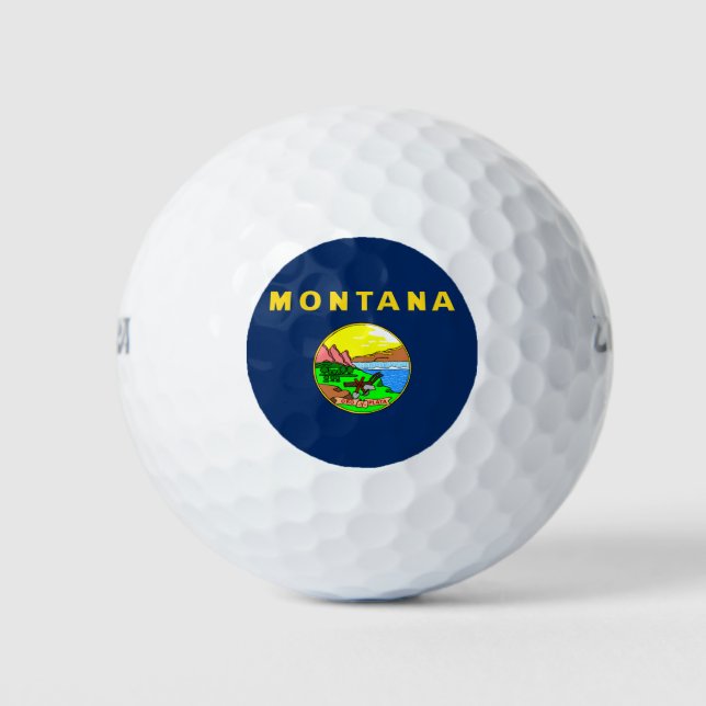 Pelotas De Golf Bandera de Montana (Anverso)