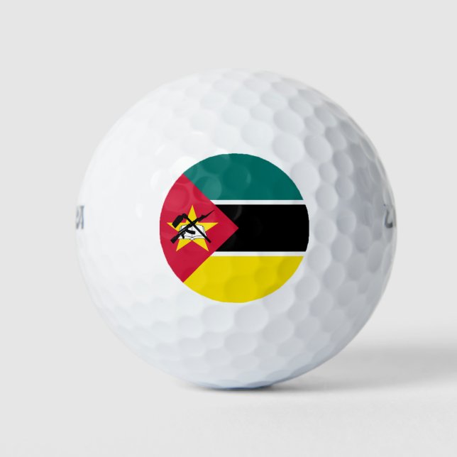 Pelotas De Golf Bandera de Mozambique (Anverso)