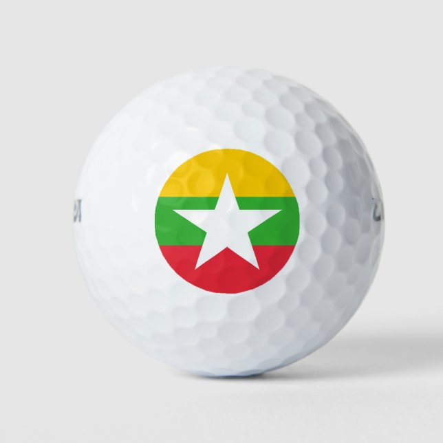 Pelotas De Golf Bandera de Myanmar (Anverso)
