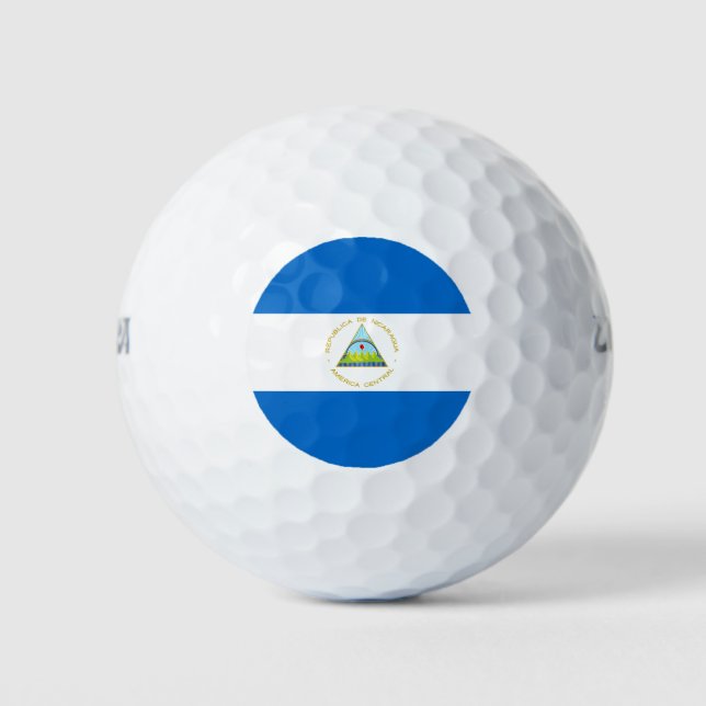 Pelotas De Golf Bandera de Nicaragua (Anverso)