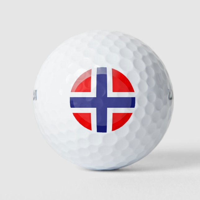 Pelotas De Golf Bandera de Noruega (Anverso)