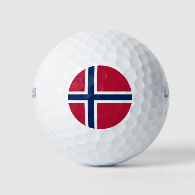 Pelotas De Golf Bandera de Noruega (Anverso)