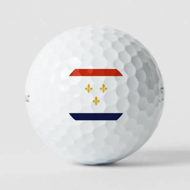 Pelotas De Golf Bandera de Nueva Orleans (Anverso)