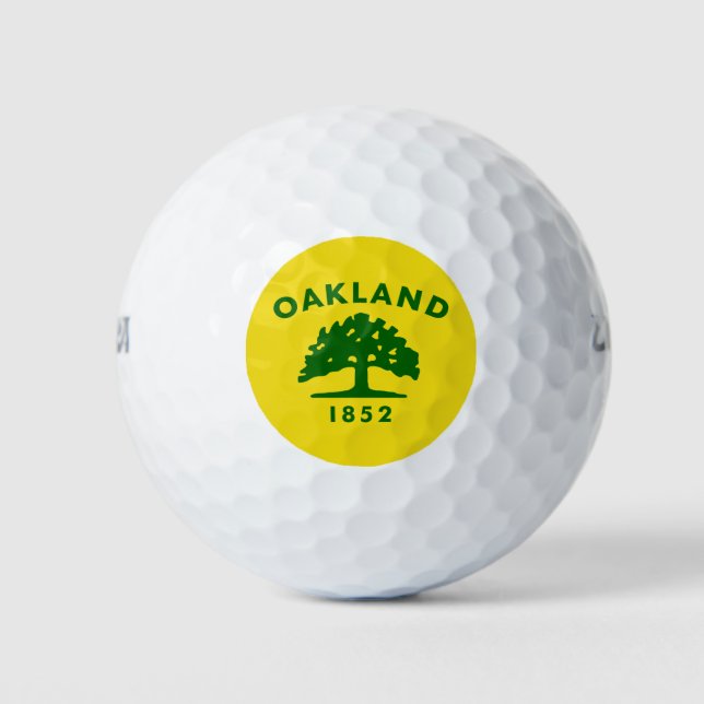 Pelotas De Golf Bandera de Oakland (California) (Anverso)