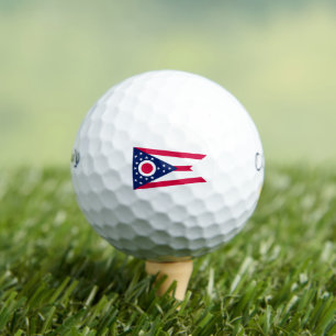 Pelotas De Golf Bandera de Ohio: El cartel del estado de Buckeye