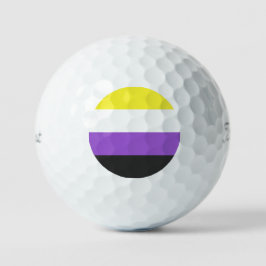 Pelotas De Golf Bandera de Orgullo no binaria