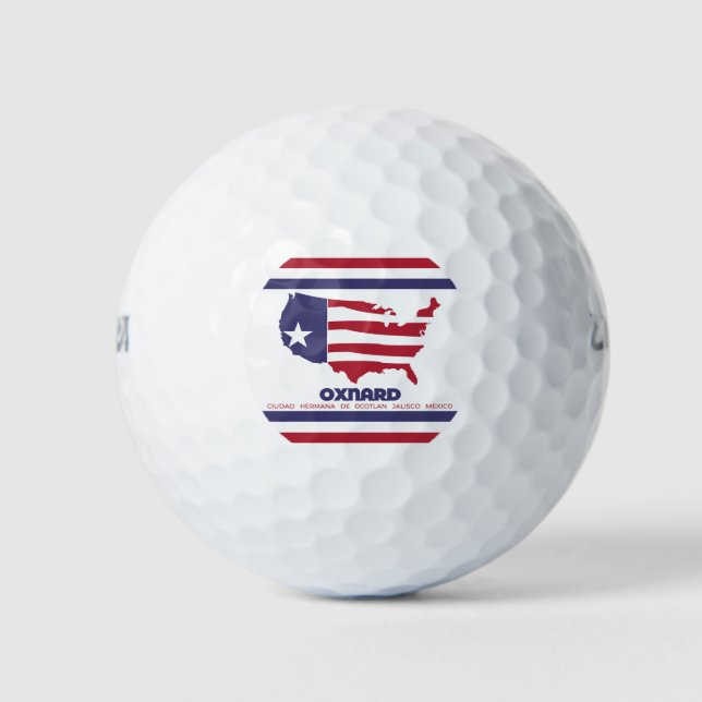 Pelotas De Golf Bandera de Oxnard (California) (Anverso)
