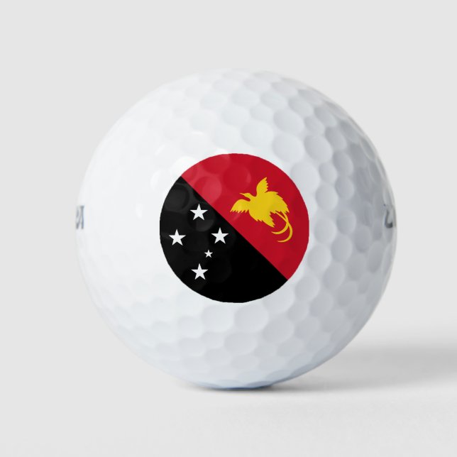 Pelotas De Golf Bandera de Papúa Nueva Guinea (Anverso)