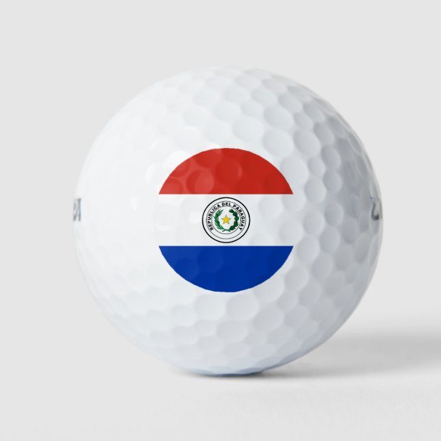 Pelotas De Golf Bandera de Paraguay (Anverso)