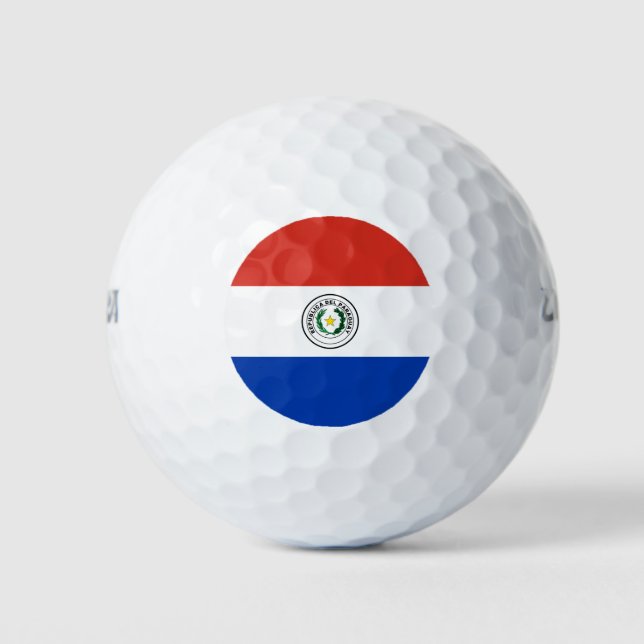 Pelotas De Golf Bandera de Paraguay (Anverso)