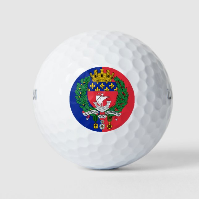 Pelotas De Golf Bandera de París, Francia (Anverso)