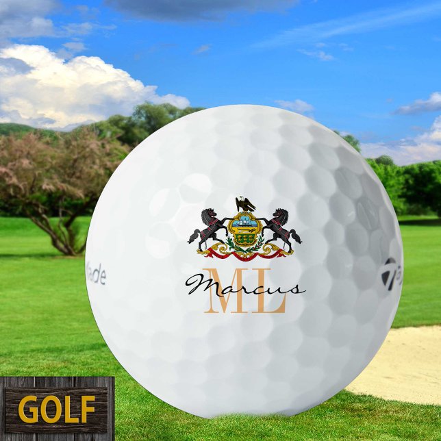 Pelotas De Golf Bandera de Pensilvania Monogramada y Pennsylvania, (Subido por el creador)