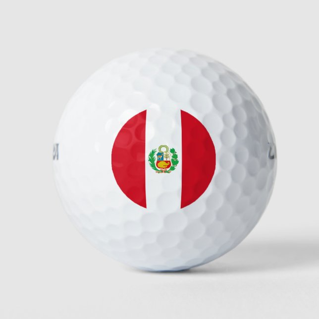 Pelotas De Golf Bandera de Perú (Anverso)