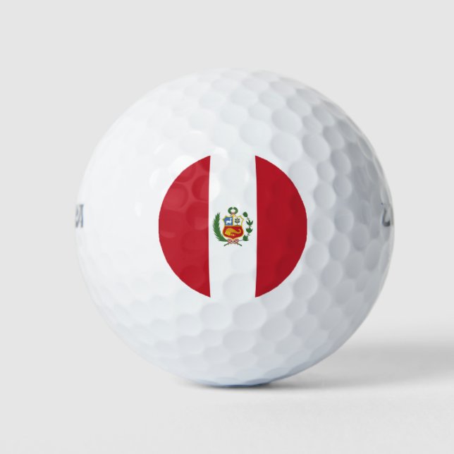 Pelotas De Golf Bandera de Perú (Anverso)