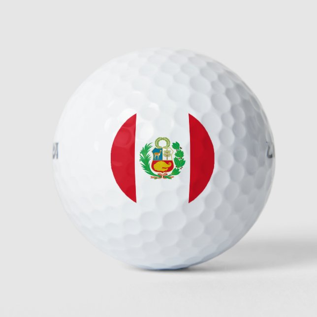 Pelotas De Golf Bandera de Perú (Anverso)
