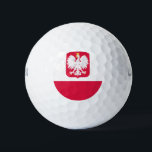 Pelotas De Golf Bandera de Polonia<br><div class="desc">Diseño con bandera de la República de Polonia,  franjas blancas y rojas</div>