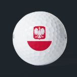 Pelotas De Golf Bandera de Polonia<br><div class="desc">Diseño con bandera de la República de Polonia,  franjas blancas y rojas</div>