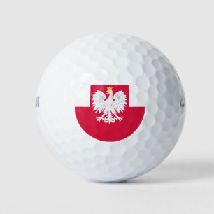 Pelotas De Golf Bandera de Polonia (con escudo de armas)