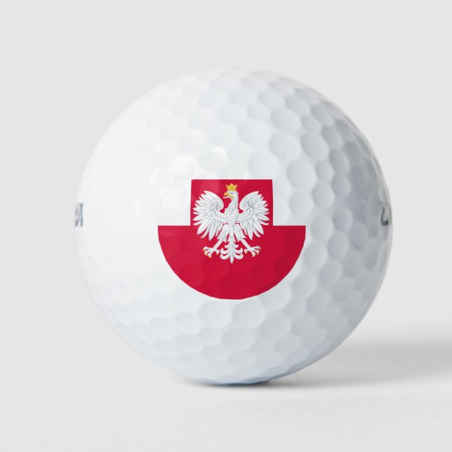 Pelotas De Golf Bandera de Polonia (con escudo de armas) (Anverso)