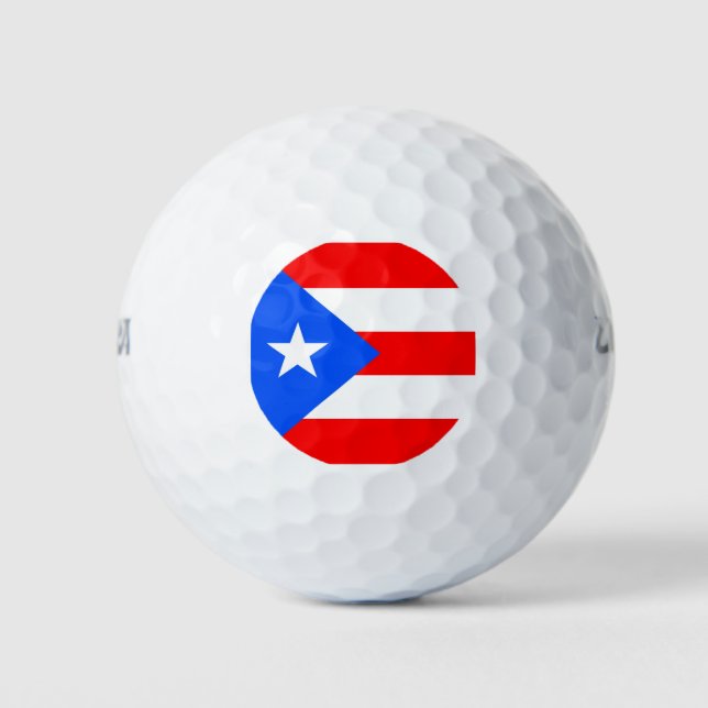 Pelotas De Golf Bandera de Puerto Rico (Anverso)