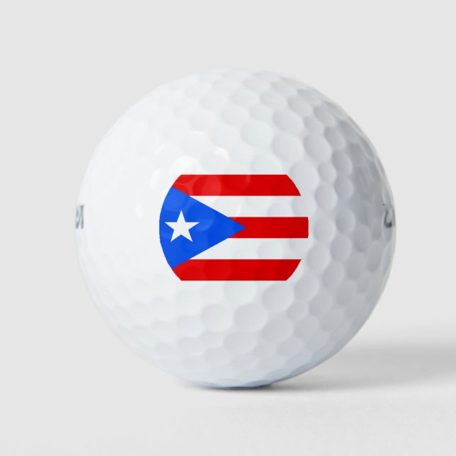 Pelotas De Golf Bandera de Puerto Rico (Anverso)