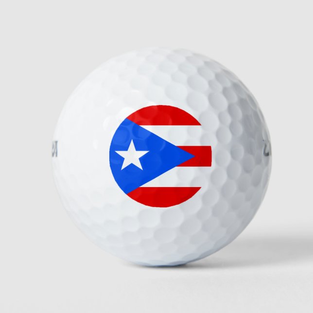 Pelotas De Golf Bandera de Puerto Rico (Anverso)
