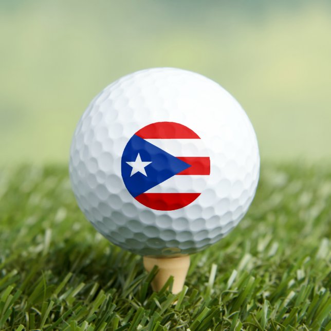 Pelotas De Golf bandera de Puerto Rico (Camiseta in situ)