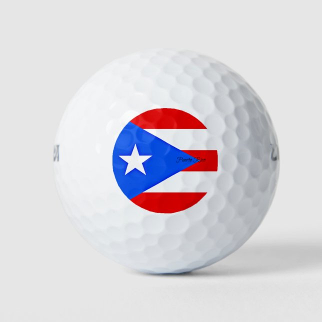 Pelotas De Golf Bandera de Puerto Rico (Anverso)